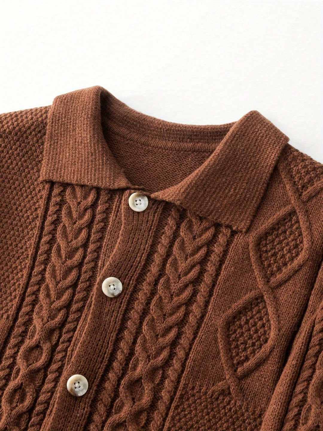 Men’s Textured Button-Front Cardigan