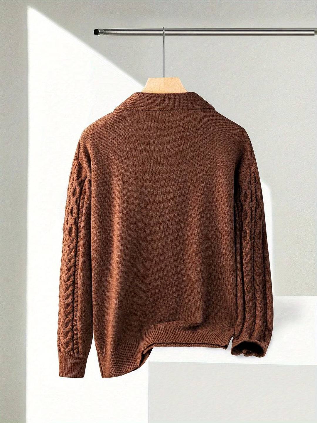 Men’s Textured Button-Front Cardigan